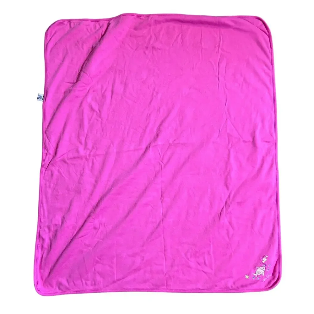Baby‎ Gap Vintage Blanket Cotton Reversible Pink Striped Tropical Fish 2003